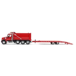 1/64 Red Western Star 49X w/ Ox Bodies Dump & Beaver Tail Trailer, DCP by First Gear
