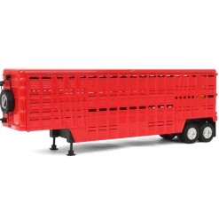 1/64 Red Wilson Tandem-Axle 40ft Vintage Livestock Trailer