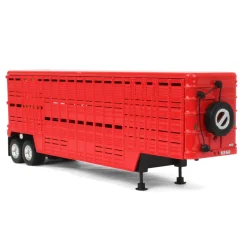 1/64 Red Wilson Tandem-Axle 40ft Vintage Livestock Trailer