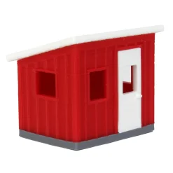 1/64 Red/White Chicken Coop Shed, 3D Printed