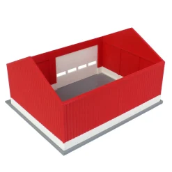 1/64 Red/White "Papa's Shop" 40ft x 30ft Farm Shed w/ Removeable Door & Roof, 3D Printed