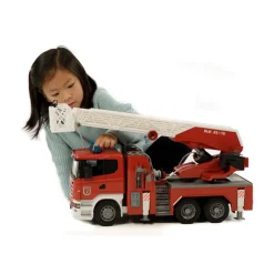 1/16 Scania Super 560R Fire Engine w/ Ladder & Water Pump + Lights & Sounds by Bruder
