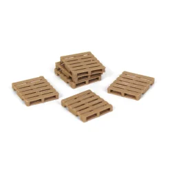 1/64 Set of 6 Brown Plastic Freight Pallets, 3D Printed in the USA