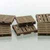 1/50 Set of 6 Brown Plastic Freight Pallets, 3D Printed in the USA