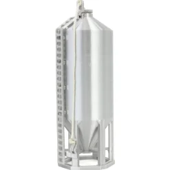 1/64 Smooth Wall Multi-Purpose Silver 1200 Bushel Bin, 3D Printed