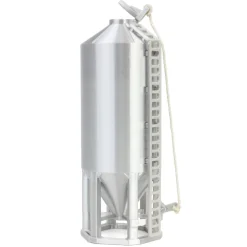 1/64 Smooth Wall Multi-Purpose Silver 1200 Bushel Bin, 3D Printed