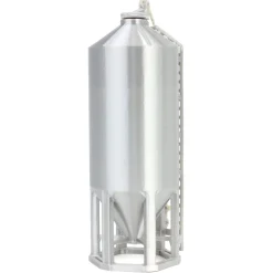 1/64 Smooth Wall Multi-Purpose Silver 1200 Bushel Bin, 3D Printed