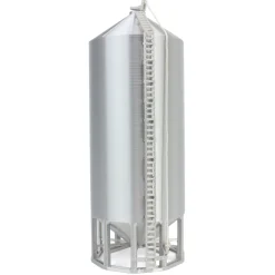 1/64 Smooth Wall Multi-Purpose Silver 10,000 Bushel Bin, 3D Printed