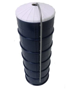 1/64 ST306 Plastic Blue Silo (20x100) w/ Blower Pipe by Standi