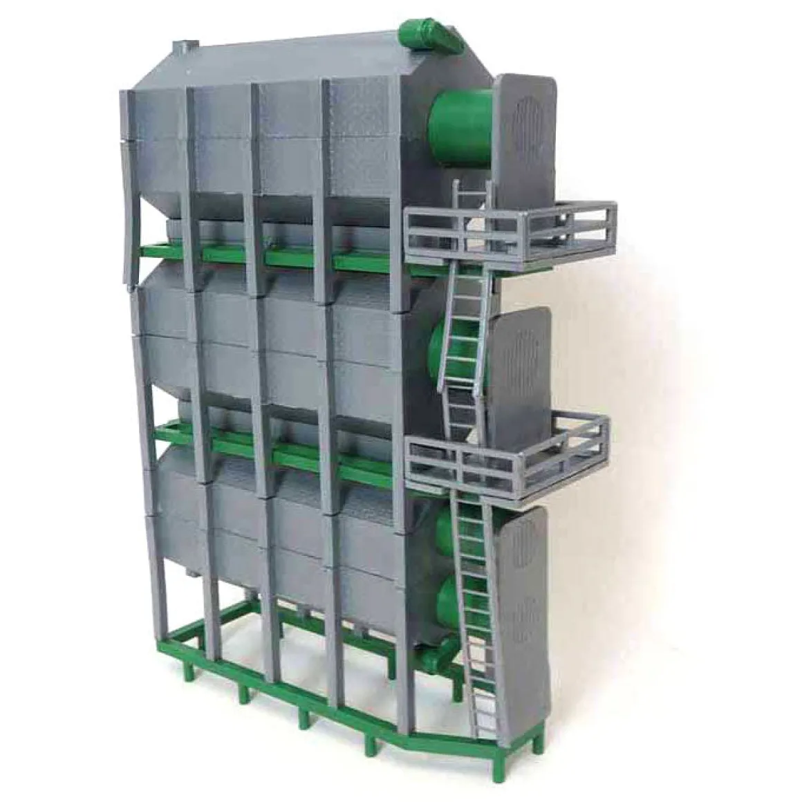 1/64 ST061 Standi Toys Stationary Grain Dryer, 3 High, Green