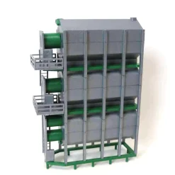1/64 ST061 Standi Toys Stationary Grain Dryer, 3 High, Green