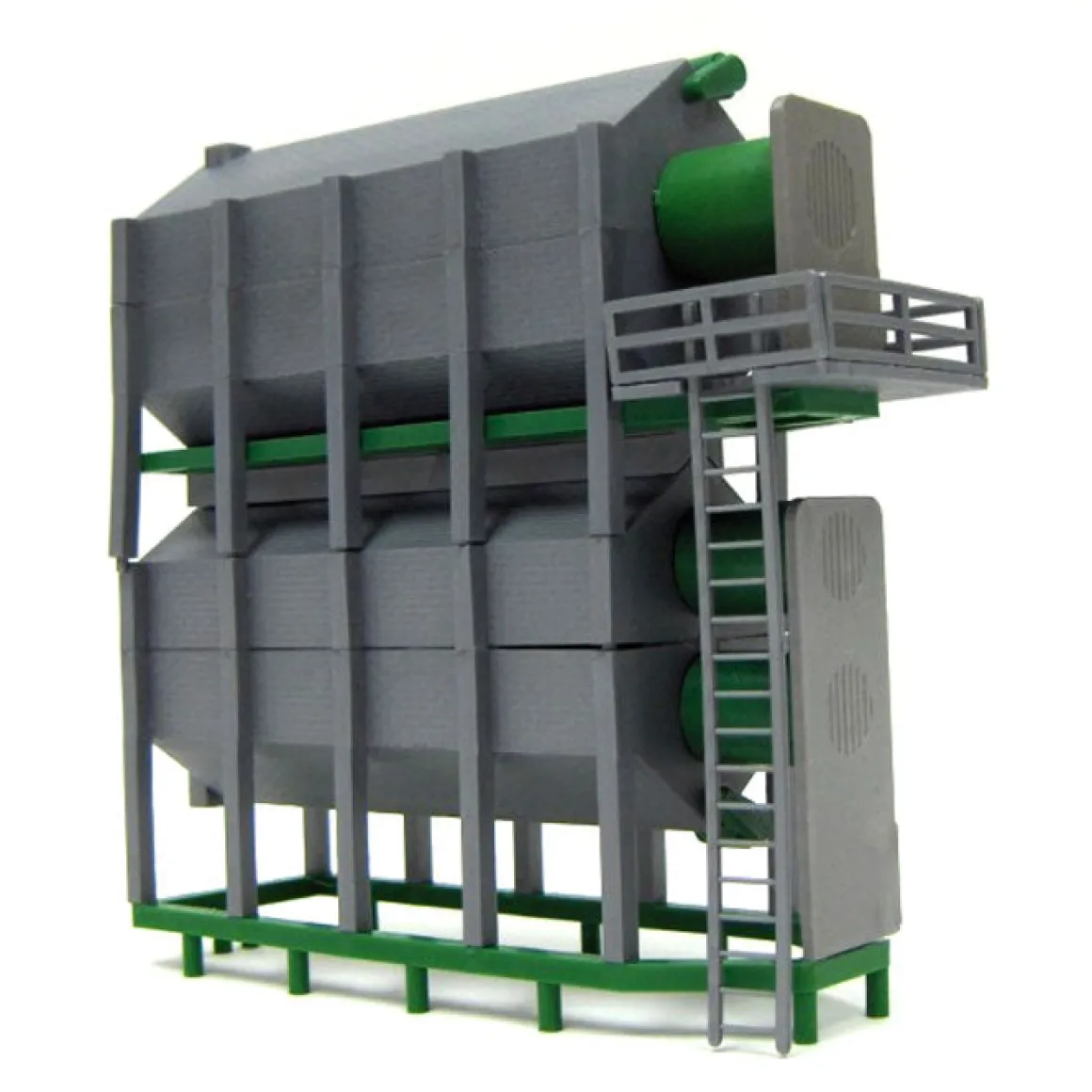 1/64 ST051 Standi Toys Stationary Grain Dryer, 2 High, Green