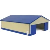 1/64 Tan & Blue 1 Door 60ft x 80ft Wooden Tractor or Truck Shop
