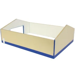 1/64 Tan & Blue 1 Door 60ft x 80ft Wooden Tractor or Truck Shop
