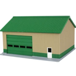 1/64 Tan/Green 40ft x 30ft "Papa's Shop" Farm Shed, 3D Printed