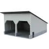1/64 The Double Bay 40ft x 40ft Cattle Shed, Gray/Black, 3D Printed