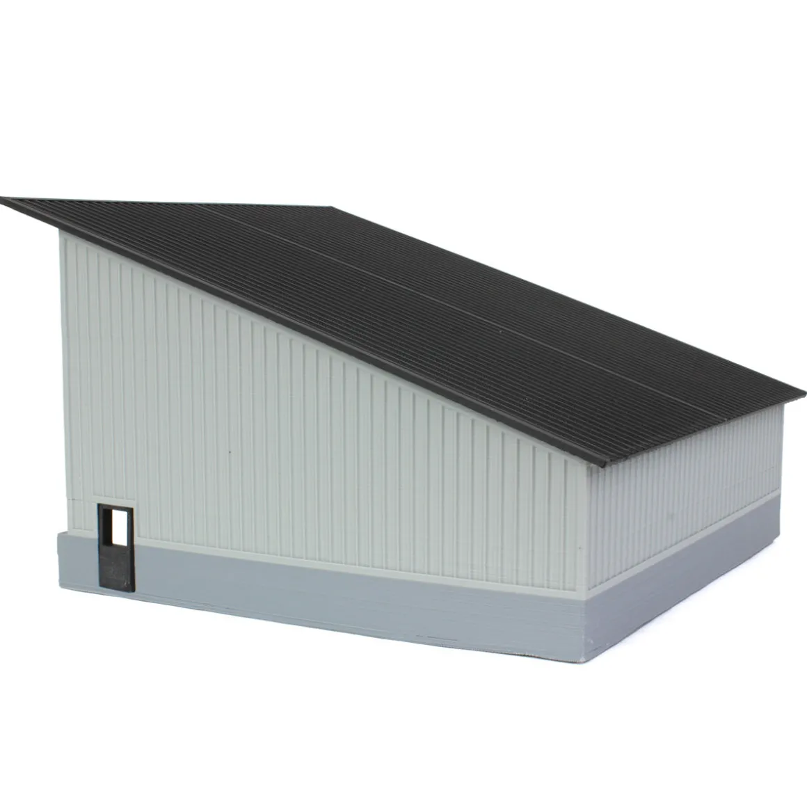 1/64 The Double Bay 40ft x 40ft Cattle Shed, Gray/Black, 3D Printed