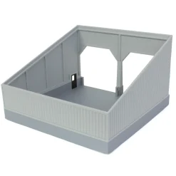 1/64 The Double Bay 40ft x 40ft Cattle Shed, Gray/Black, 3D Printed