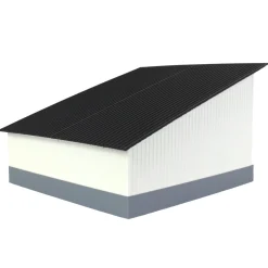 1/64 The Double Bay 40ft x 40ft Cattle Shed, Black/White, 3D Printed