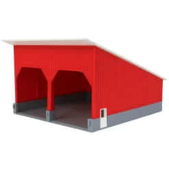 1/64 The Double Bay 40ft x 40ft Cattle Shed, Red/White, 3D Printed