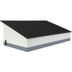 1/64 The Quad Bay 40ft x 80ft Cattle Shed, Black/White, 3D Printed