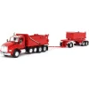 1/64 Viper Red Kenworth T880 Rogue Dump w/ Rogue Transfer Dump Trailer, DCP by First Gear