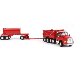 1/64 Viper Red Kenworth T880 Rogue Dump w/ Rogue Transfer Dump Trailer, DCP by First Gear