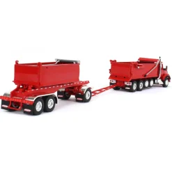 1/64 Viper Red Kenworth T880 Rogue Dump w/ Rogue Transfer Dump Trailer, DCP by First Gear