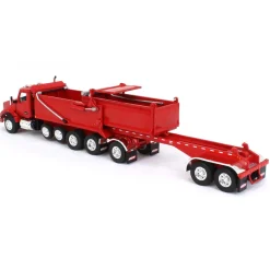 1/64 Viper Red Kenworth T880 Rogue Dump w/ Rogue Transfer Dump Trailer, DCP by First Gear