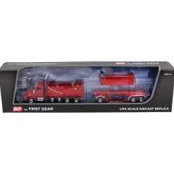 1/64 Viper Red Kenworth T880 Rogue Dump w/ Rogue Transfer Dump Trailer, DCP by First Gear