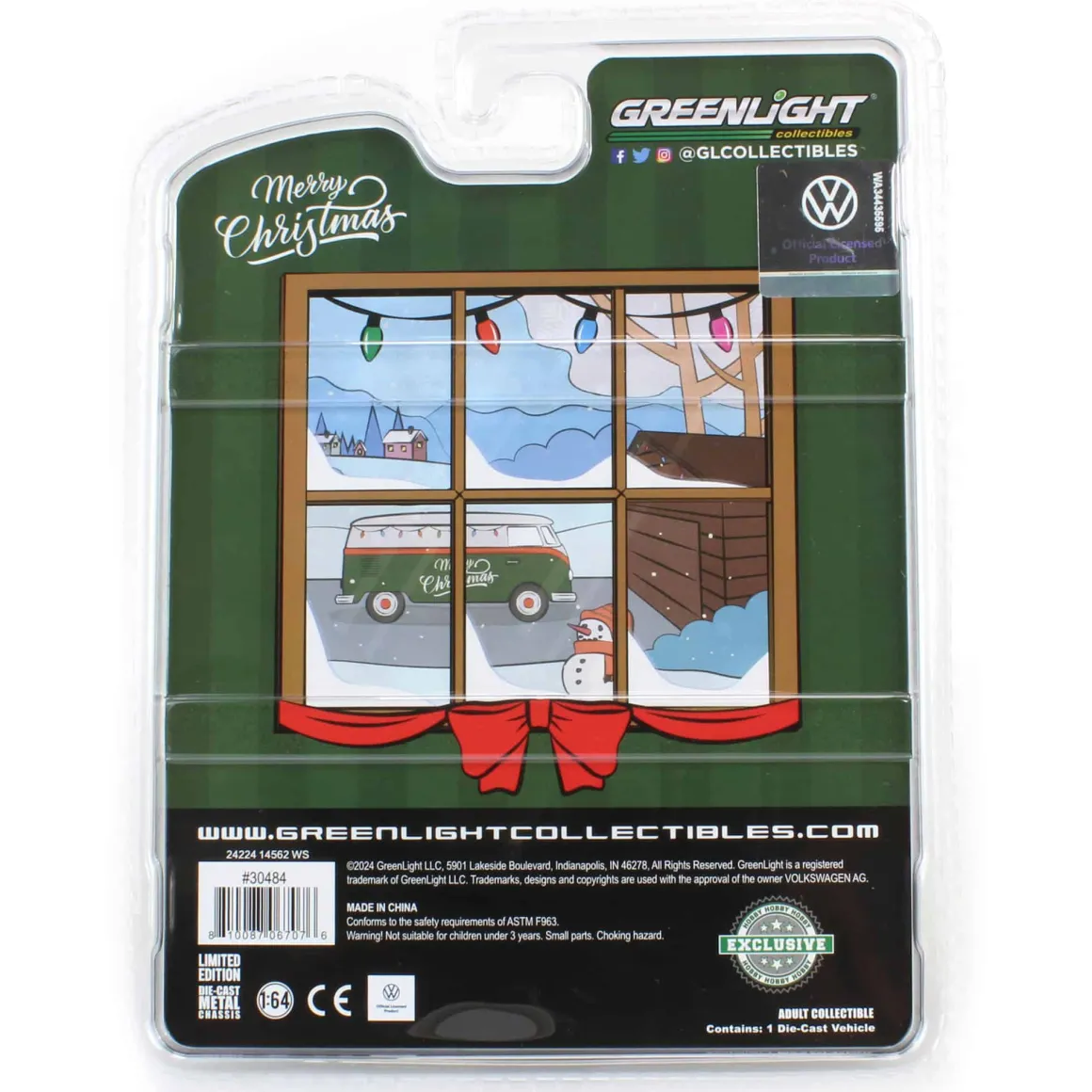 1/64 Volkswagen Type 2 Panel Van, Christmas 2024, Hobby Exclusive