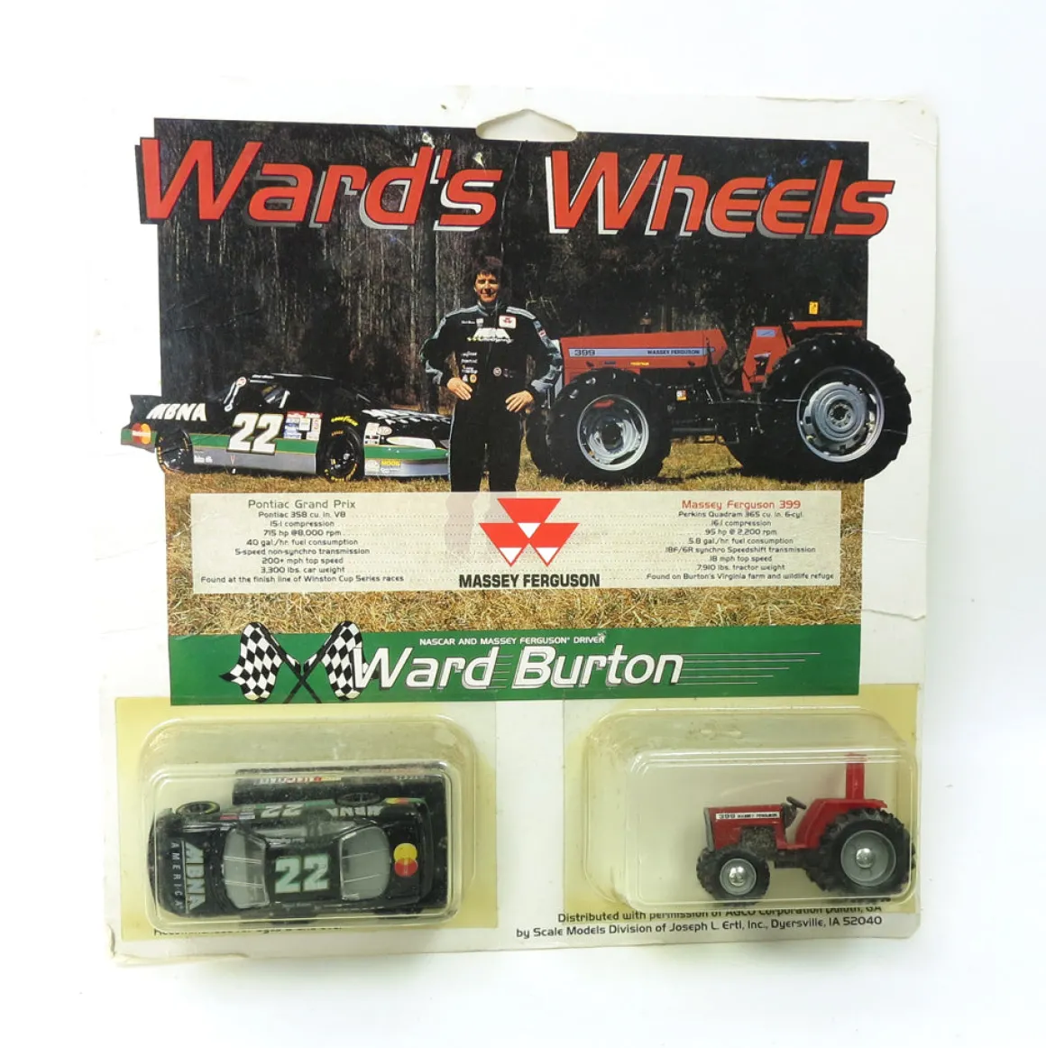 1/64 Ward Burton Nascar Stock Car & Massey Ferguson 399 Set