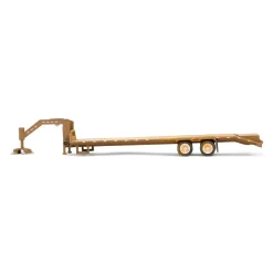 1/64 Weathered Gooseneck Trailer with Red & White Conspicuity Stripes, Hobby Exclusive