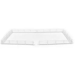1/64 White 3 Rail Fence 6in Sections, 6 Pack