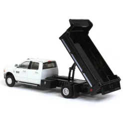 1/64 White 2018 Ram 3500 Dually with Black Dump Bed, Outback Toys Exclusive