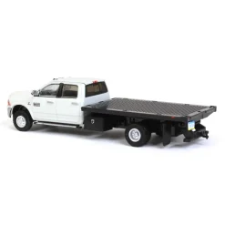1/64 White 2018 Ram 3500 Dually with Black Stake Bed, Outback Toys Exclusive