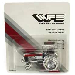 1/64 White 2-180 Tractor 1985 Silver Plastic Christmas Ornament, 1st Edition