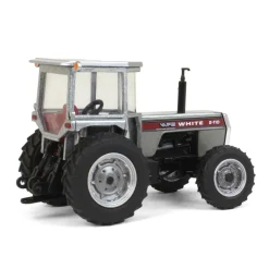1/64 White 2-110 Wide Front with Cab, Power Assist & Red Stripe