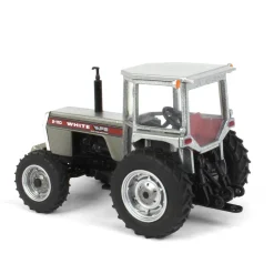 1/64 White 2-110 Wide Front with Cab, Power Assist & Red Stripe