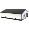 1/64 White & Black 2 Door 60ft x 80ft Wooden Tractor or Truck Shop
