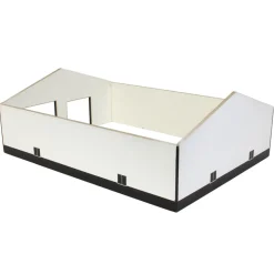 1/64 White & Black 2 Door 60ft x 80ft Wooden Tractor or Truck Shop