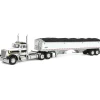 1/64 White & Black Peterbilt 379 Day Cab with White Wilson Pacesetter Grain Trailer, DCP by First Gear