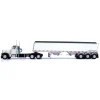 1/64 White & Black Peterbilt 379 Day Cab with Lode King Grain Trailer, DCP by First Gear