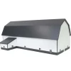 1/64 White & Gray 60ft x 120ft Wooden Dairy Barn with Milk House