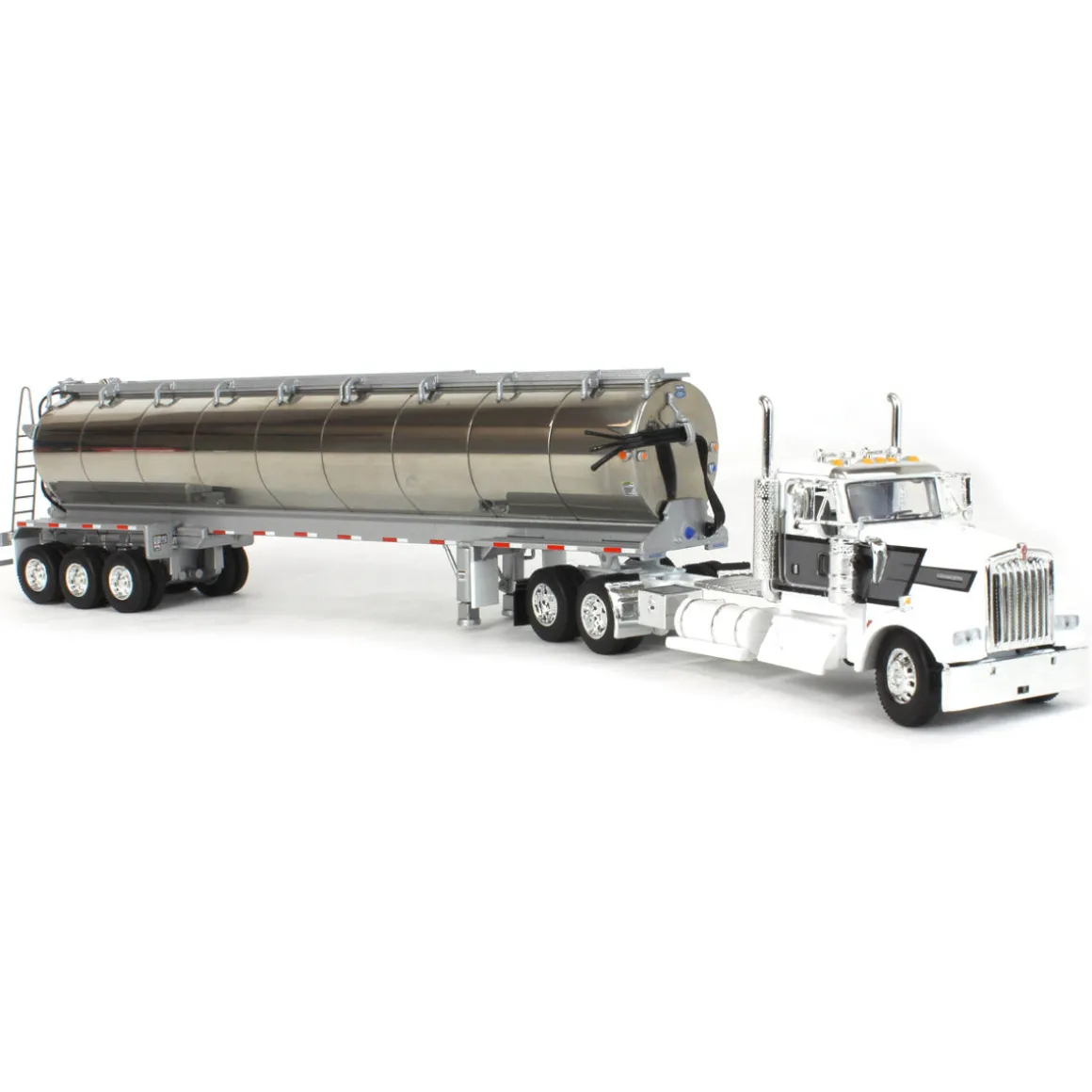 1/64 White & Gray Kenworth W900L Day Cab with Walinga Bulk Feed Tank Trailer, DCP by First Gear