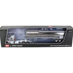1/64 White & Gray Kenworth W900L Day Cab with Walinga Bulk Feed Tank Trailer, DCP by First Gear