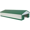 1/64 White & Green 1 Door 60ft x 120ft Wooden Tractor or Truck Shop