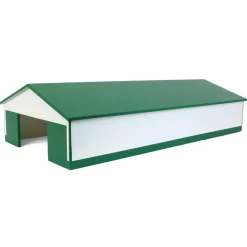1/64 White & Green 1 Door 60ft x 120ft Wooden Tractor or Truck Shop