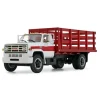 1/64 White & Red 1970s GMC 6500 Stake Truck, DCP by First Gear