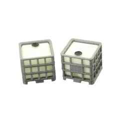 1/50 White IBC Pallet Tanks (2), 3D Printed